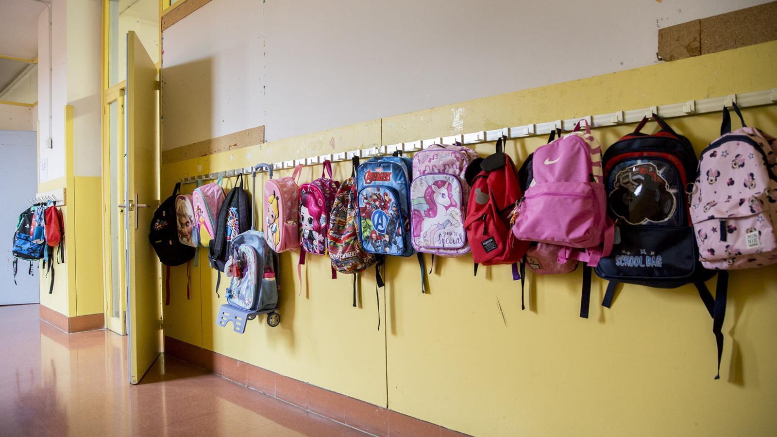 Una aula de l’Institut Escola Mirades, al districte d’Horta de Barcelona.