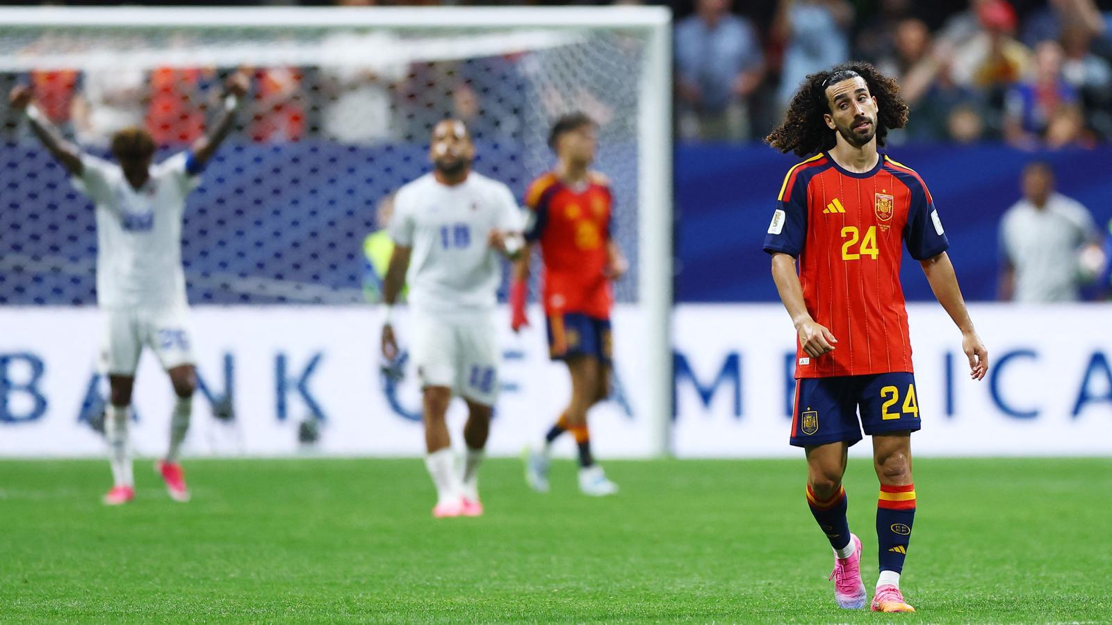 Marc Cucurella, en el debut de España contra Cabo Verde en el Mundial