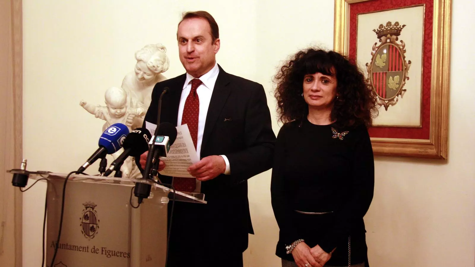 Els dos regidors d'Unió, Marta Galimany i Manuel Toro, en una imatge d'arxiu