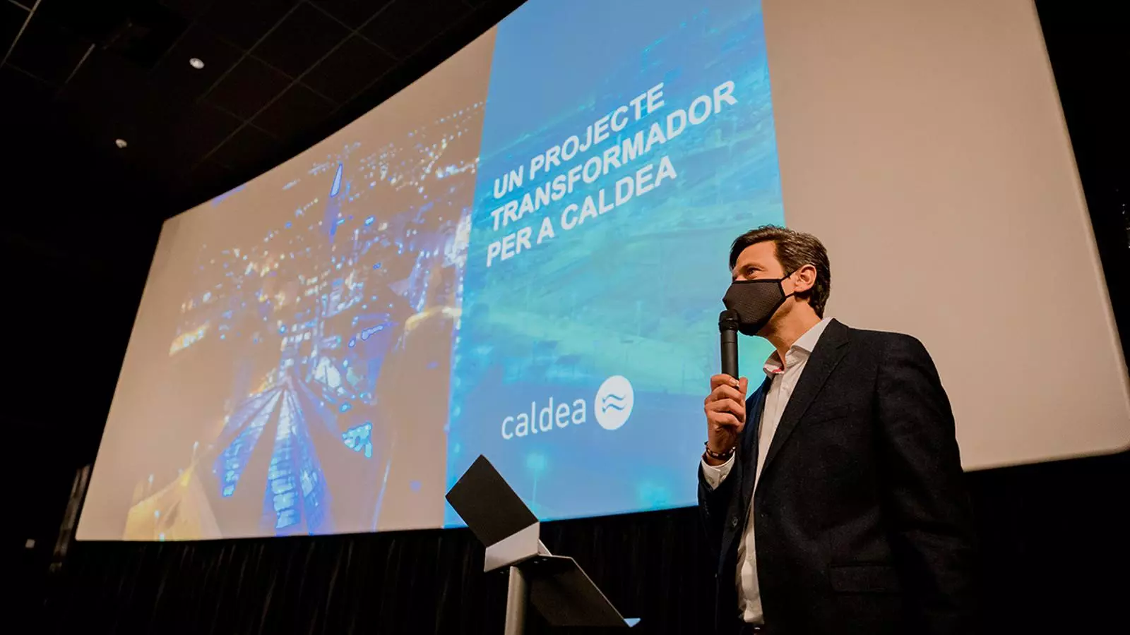 El director general de Caldea, Miguel Pedregal, en la presentació del projecte.