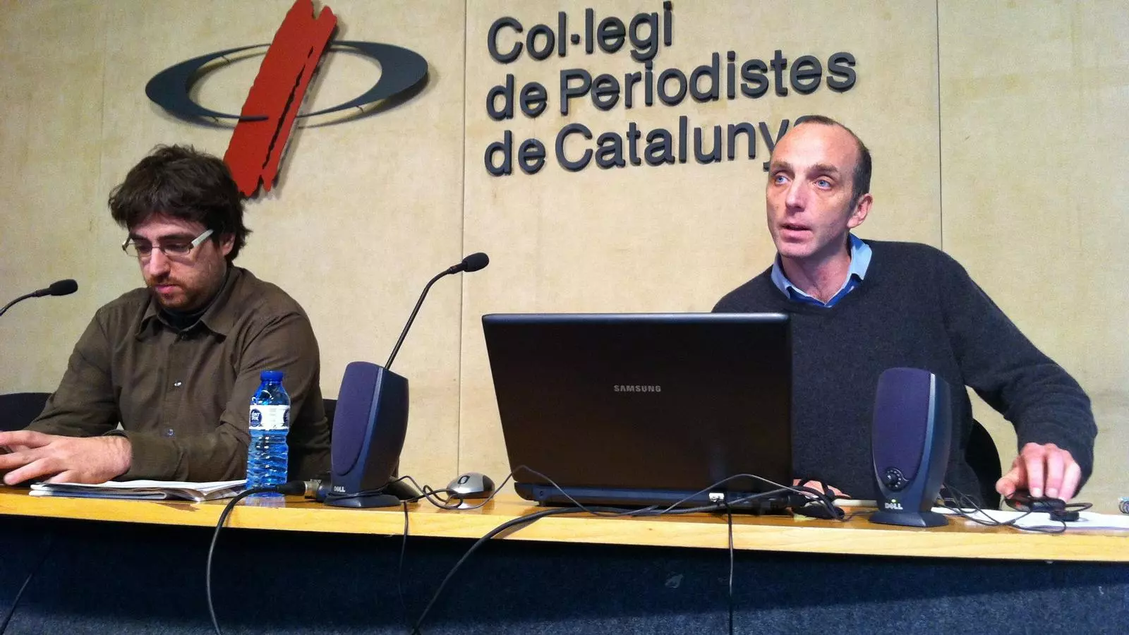 Matthew Eltringham durant la seva intervenció