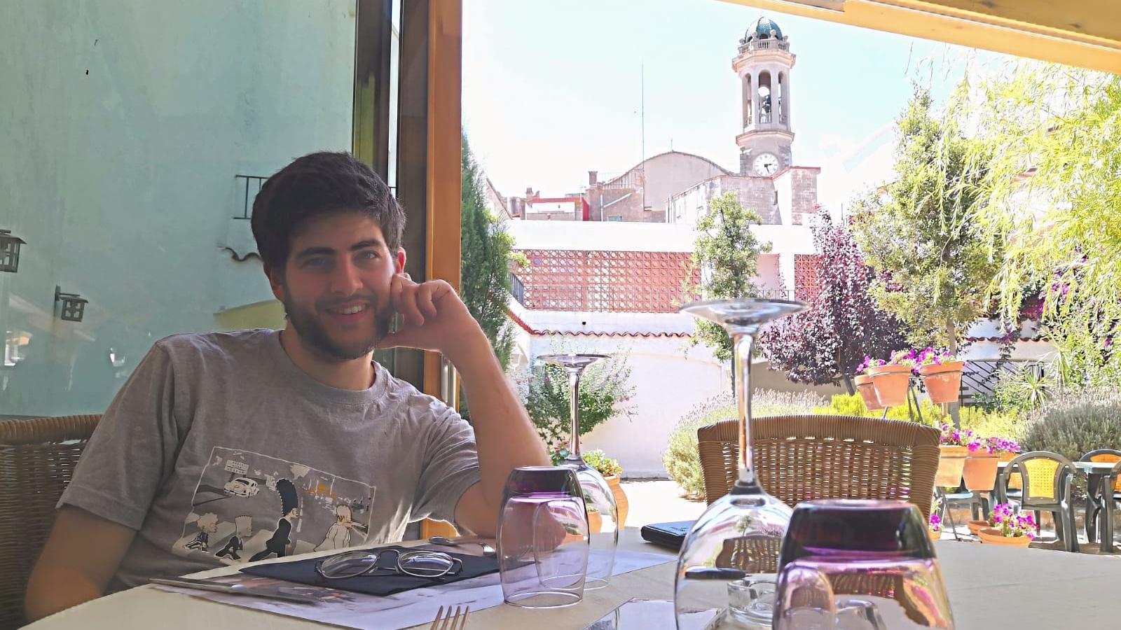 Dídac Romagós at a lunch in Llançà, a few hours before one of his best summer nights