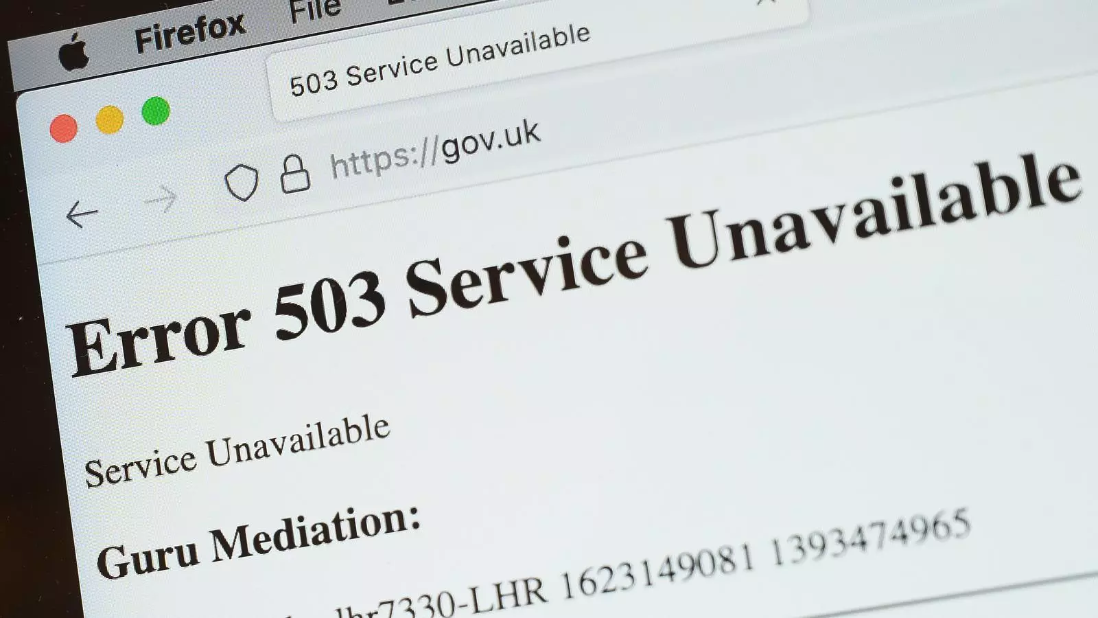 L'error ha afectat webs de mitjans i de serveis oficials del govern del Regne Unit