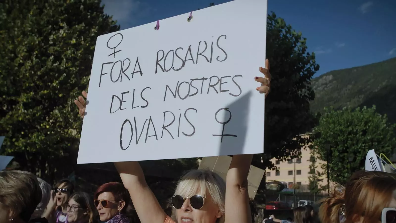 Manifestants a favor de l'avortament. / TVC
