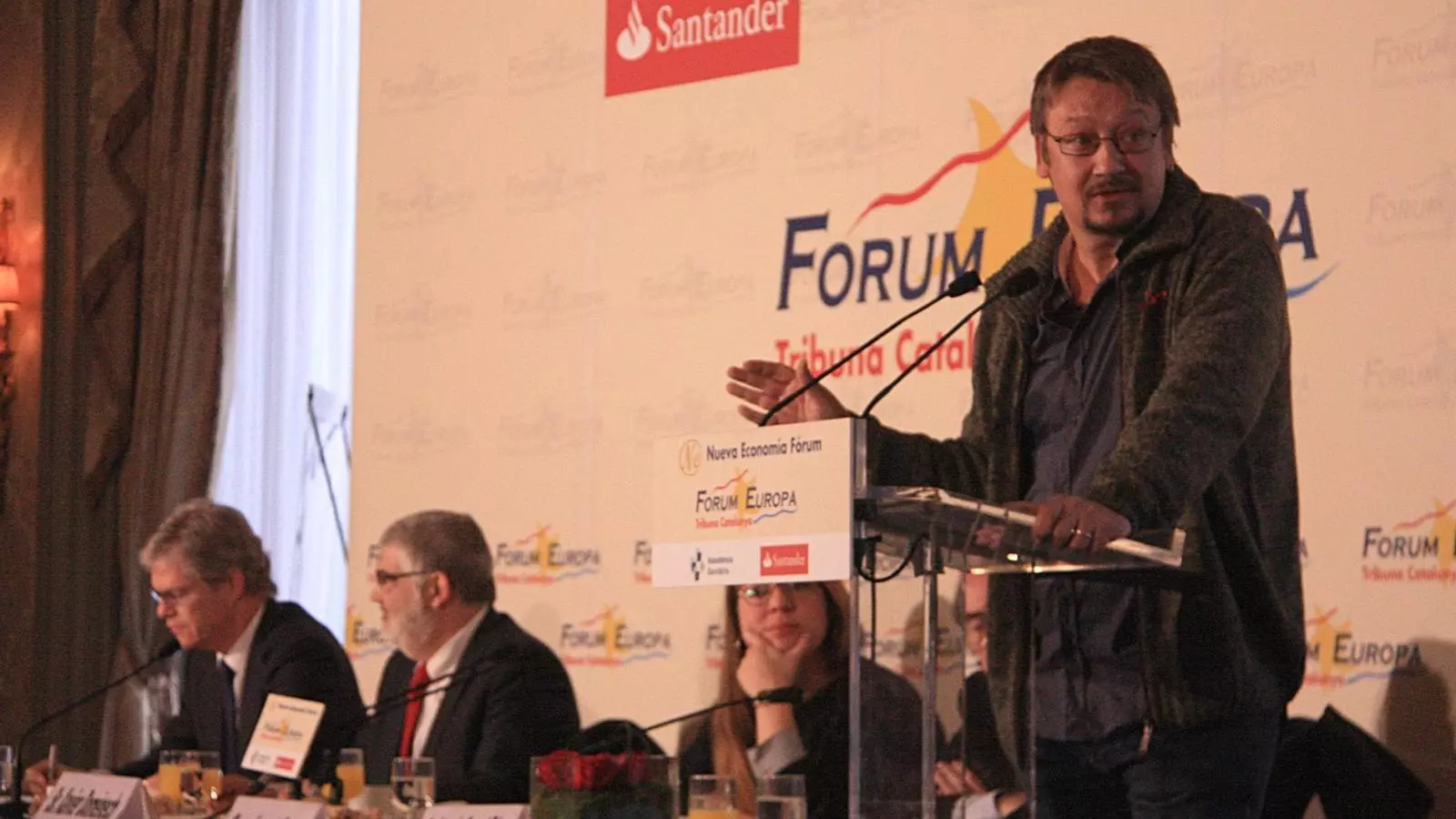 Xavier Domènech, en la conferència que organitza Nueva Economía Fórum / ACN