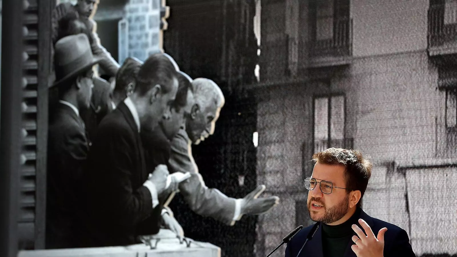 El vicepresident Pere Aragonès ahir a l’acte dels 90 anys d’ERC.