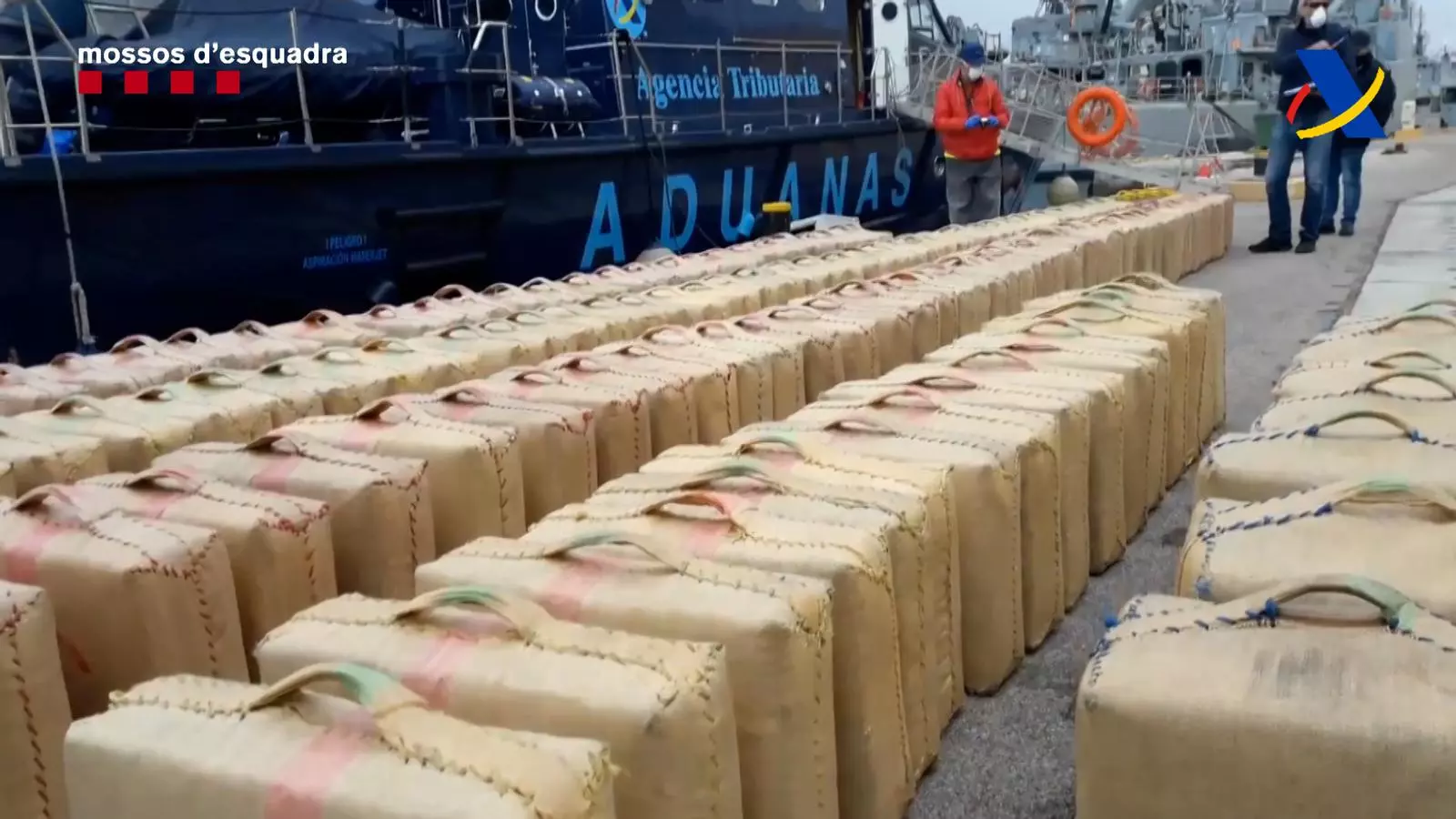 Part de la droga intervinguda durant l'operació dels Mossos i l'Agència Tributària contra una organització criminal internacional