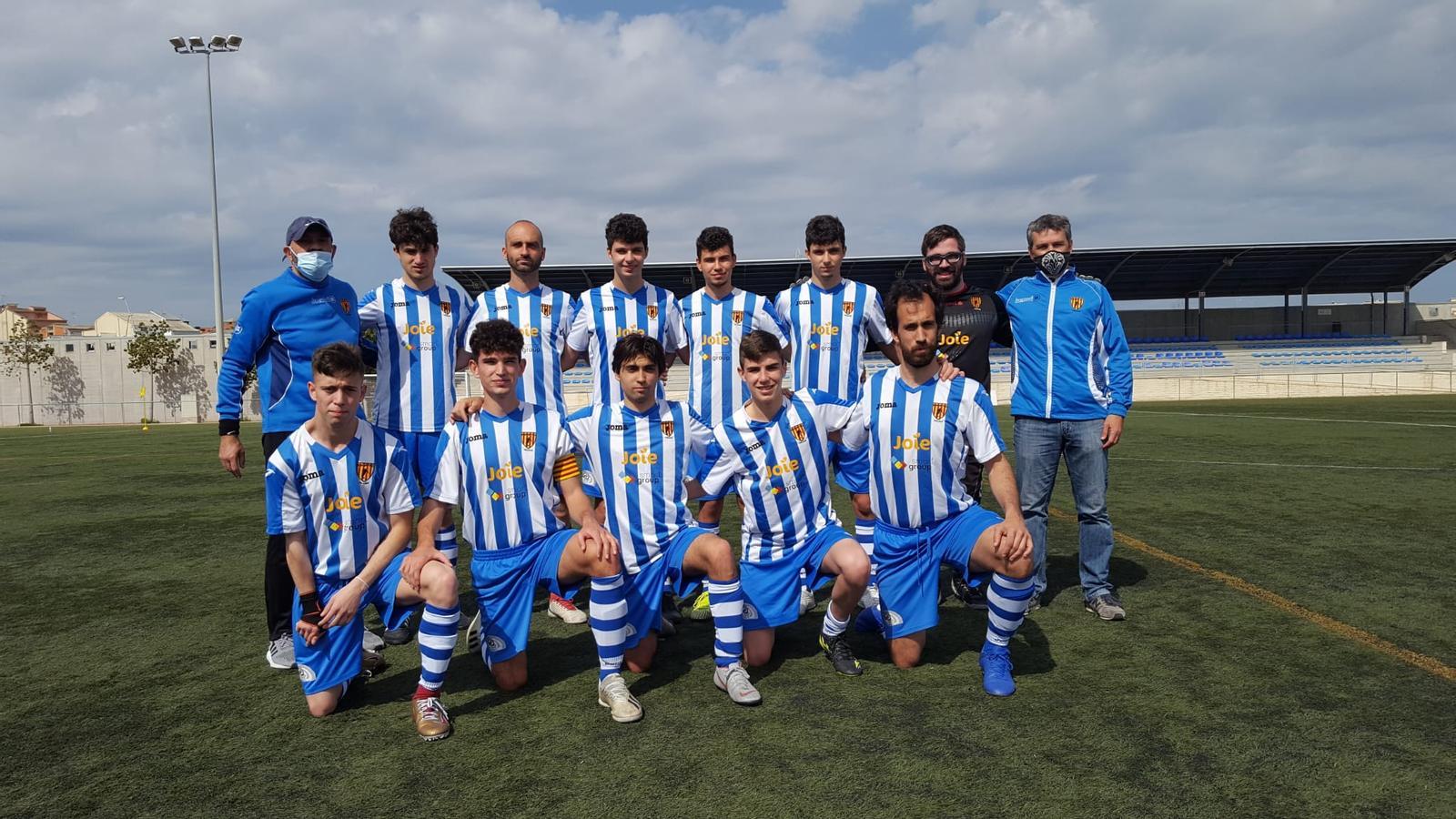 El Disport FC antes de jugar un partido.