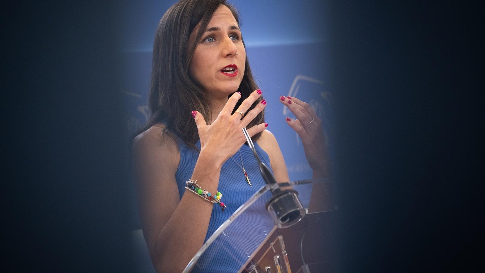 Ione Belarra, in a press conference at the Congress of Deputies on June 16