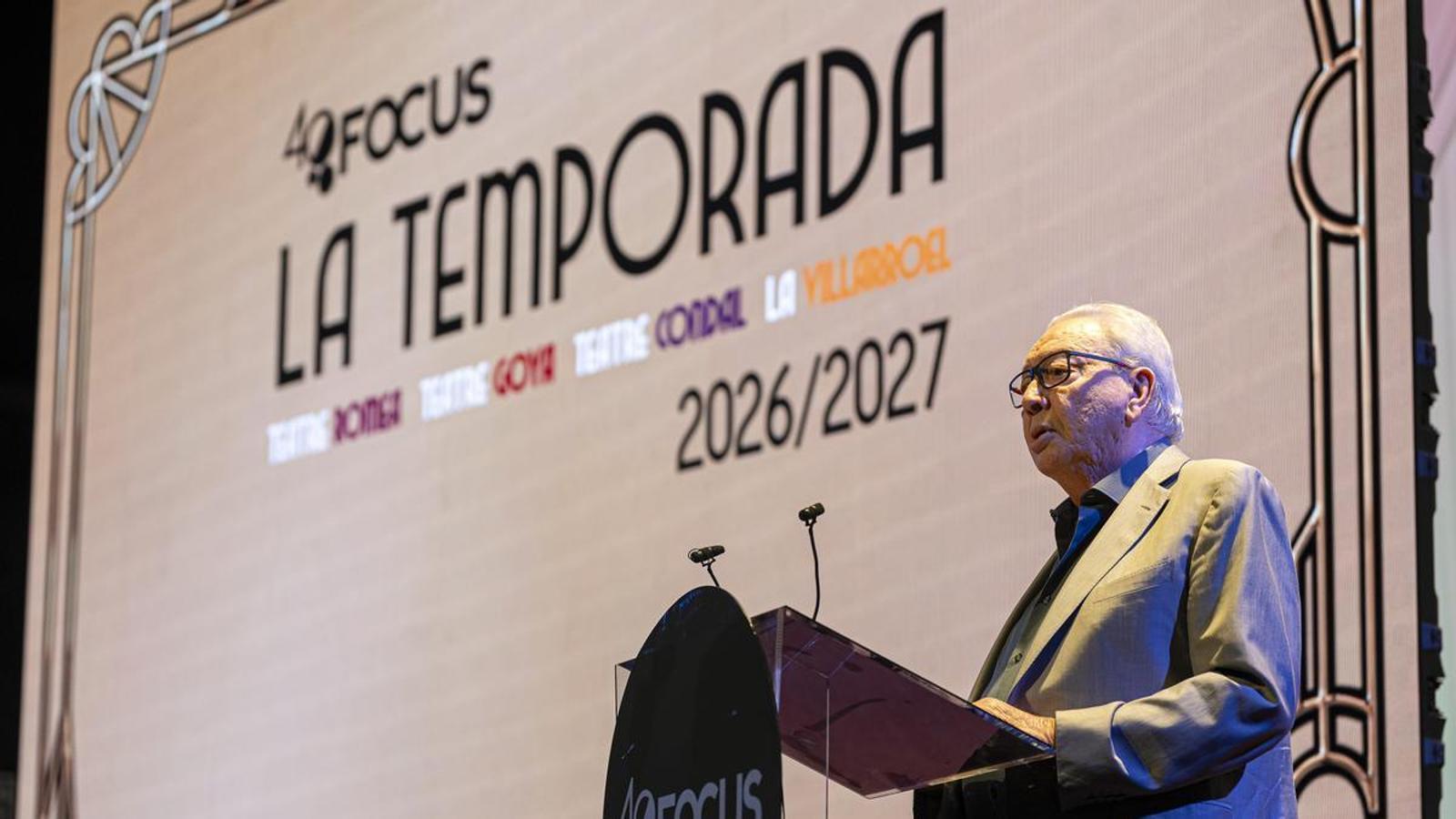 The president of the Focus Group, Daniel Martínez, during the presentation of the 2026-2027 season