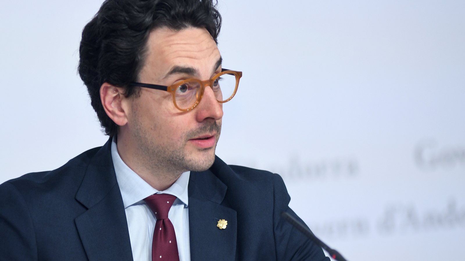 El portaveu del Govern, Guillem Casal, en roda de premsa.