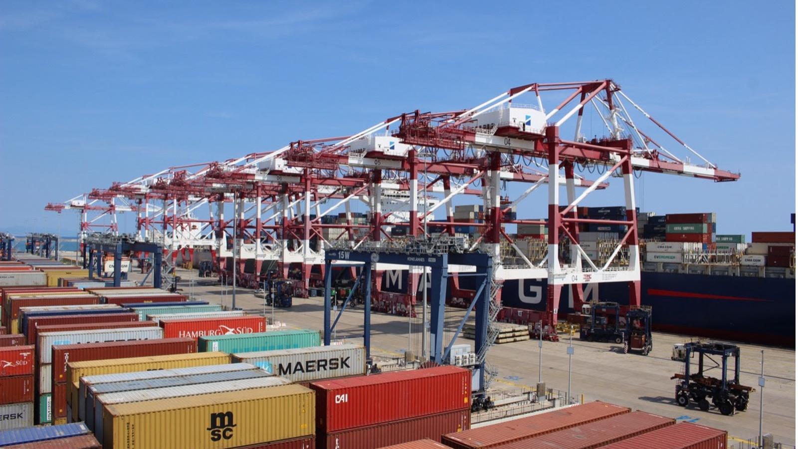 Containers at the Port of Barcelona