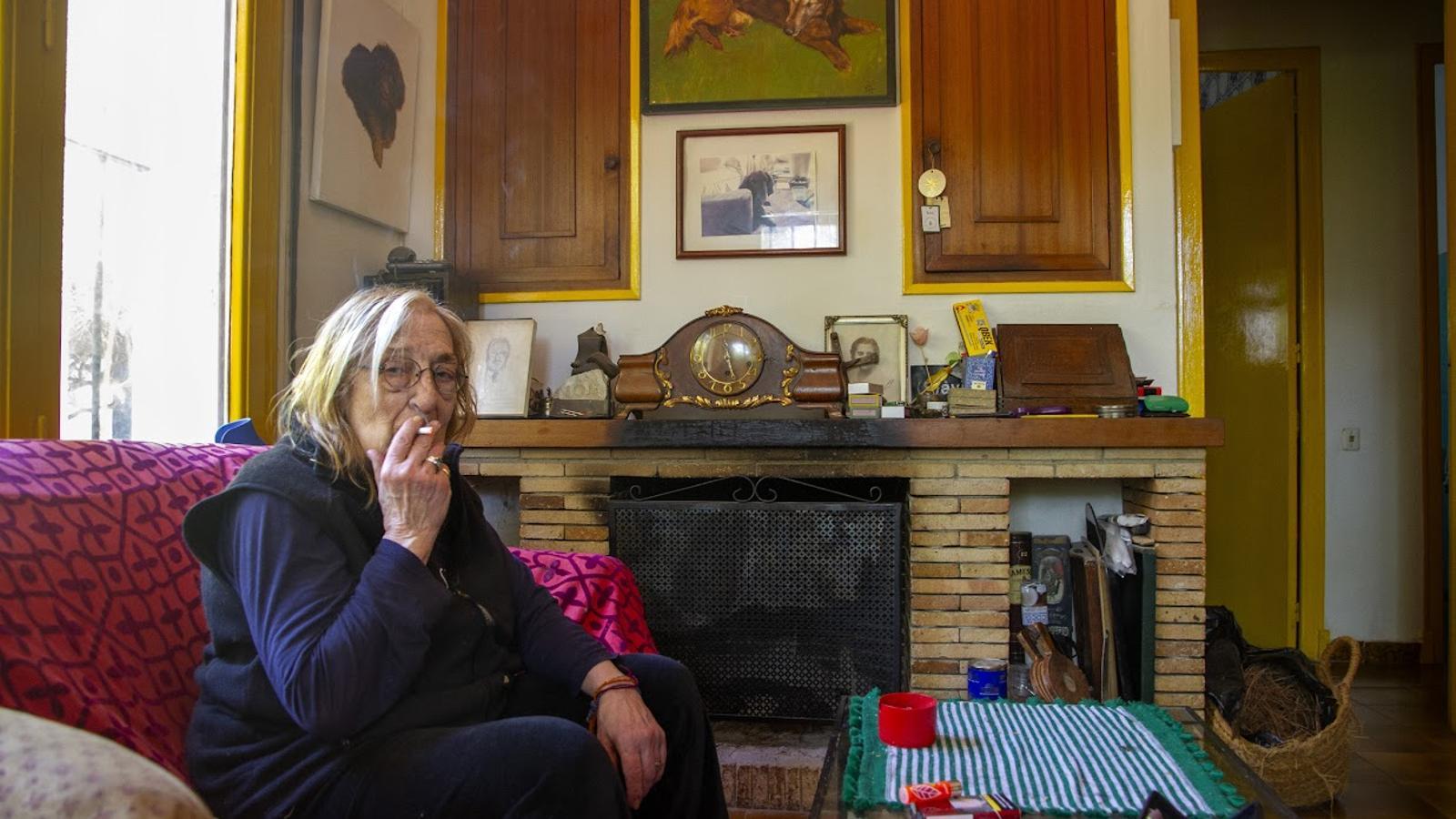 Marta Pessarrodona, in her home dining room
