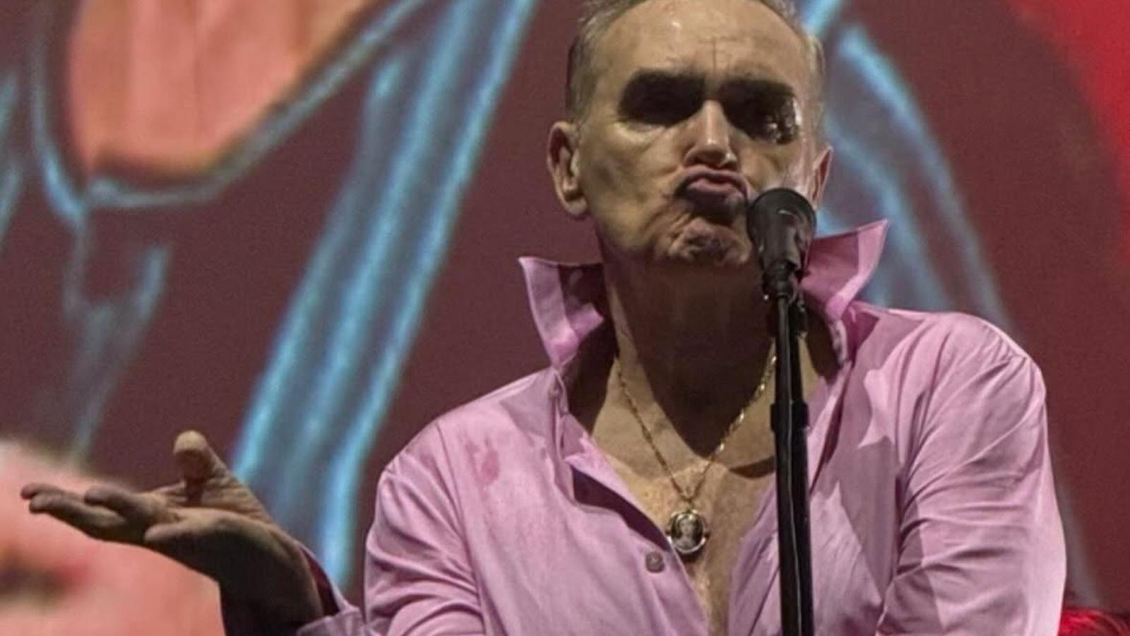 Morrissey en uno de sus conciertos.
