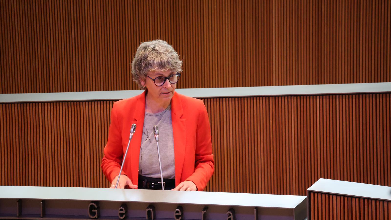 La consellera general del PS, Susanna Vela, durant la sessió.