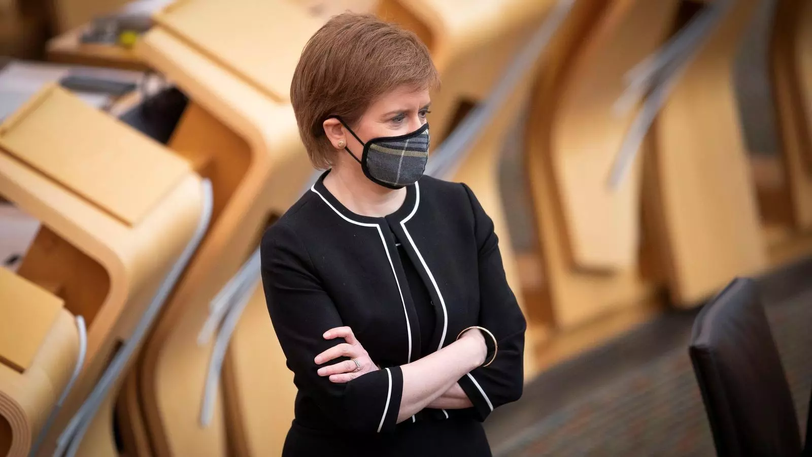 Nicola Sturgeon, aquesta tarda de dimarts, a la cambra de Holyrood, poc abans de saber el resultat de la votació a la moció de confiança