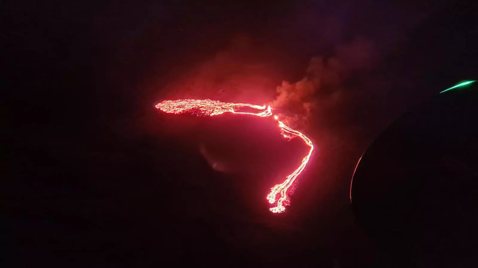 Una imatge de l'erupció