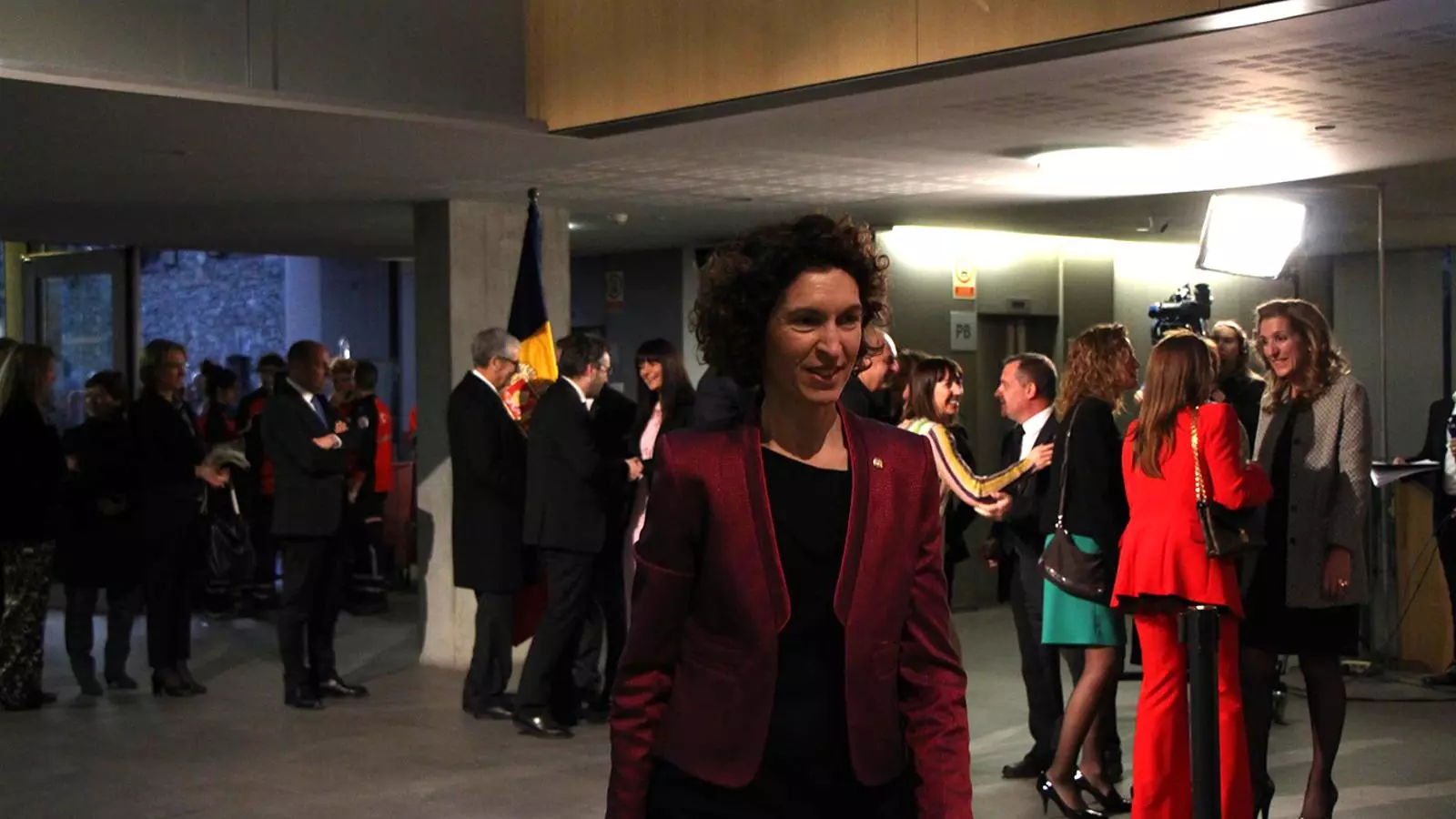 La ministra d'Afers Exteriors en funcions, Maria Ubach, durant la celebració del dia de la Constitució. / M. F. (ANA)
