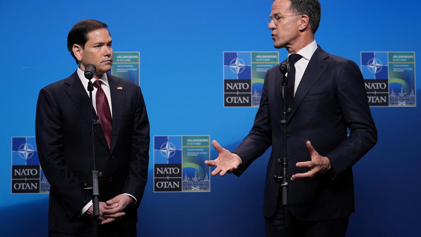 The United States Secretary of State, Marco Rubio, and the NATO Secretary General, Mark Rutte.