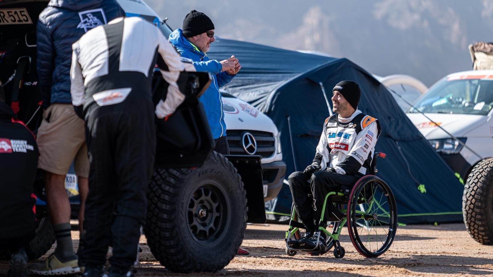 Joan Lascorz abans de començar la primera etapa del Dakar