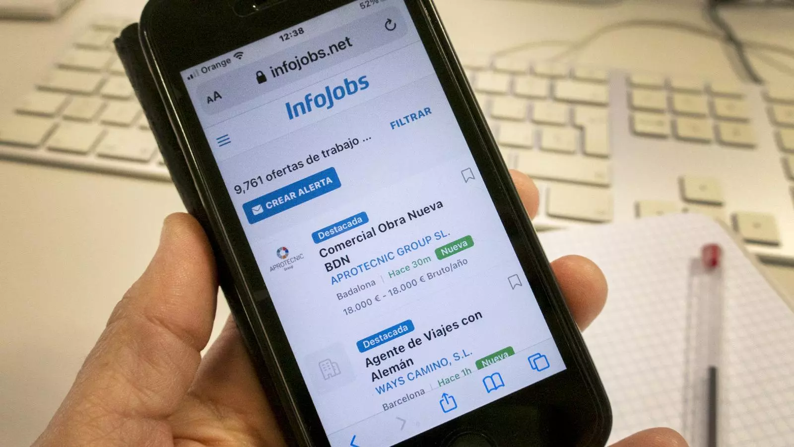 El portal Infojobs per trobar feina al mòbil