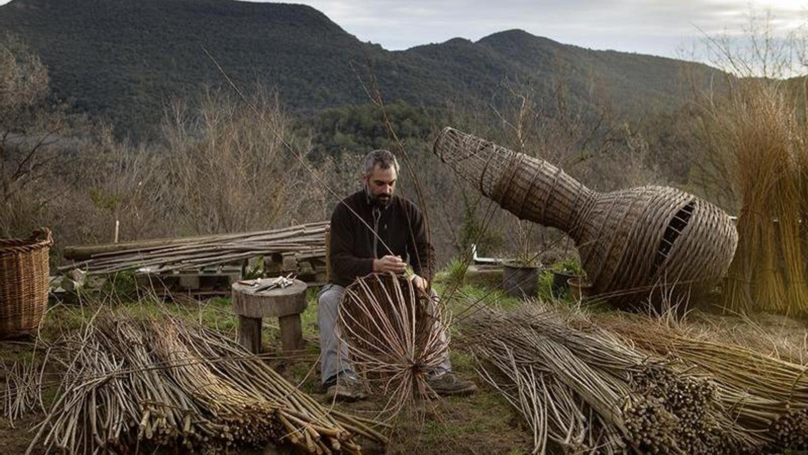 Aleix Grifolls fue presidente de la Asociación Catalana de Cesteros y Cesteras durante cinco años.