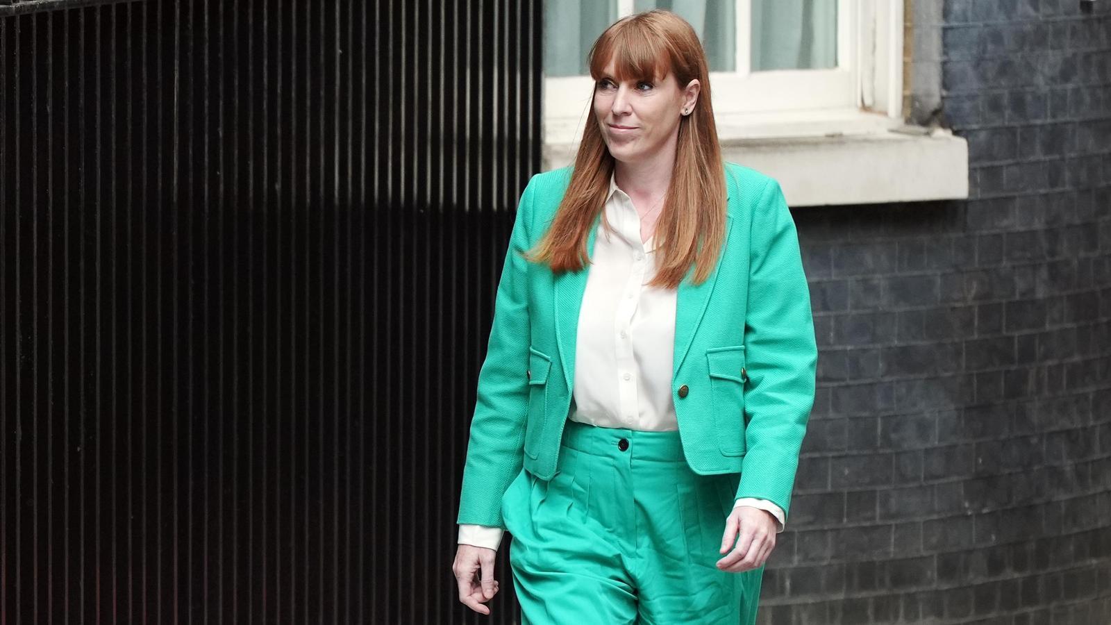 Angela Rayner, deputy leader of the Labour Party since 2020, arriving at Downing Street
