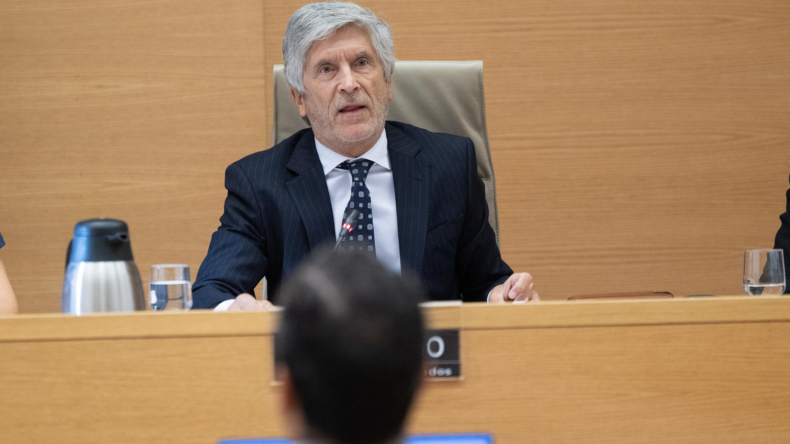 The Minister of the Interior, Fernando Grande-Marlaska, this Friday in Congress.