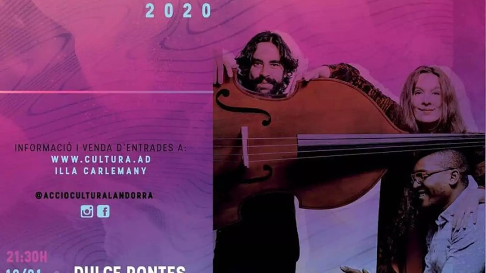 El cartell que anuncia l'actuació de Dulce Pontes a l'Auditori Nacional. / AGENDA.AD