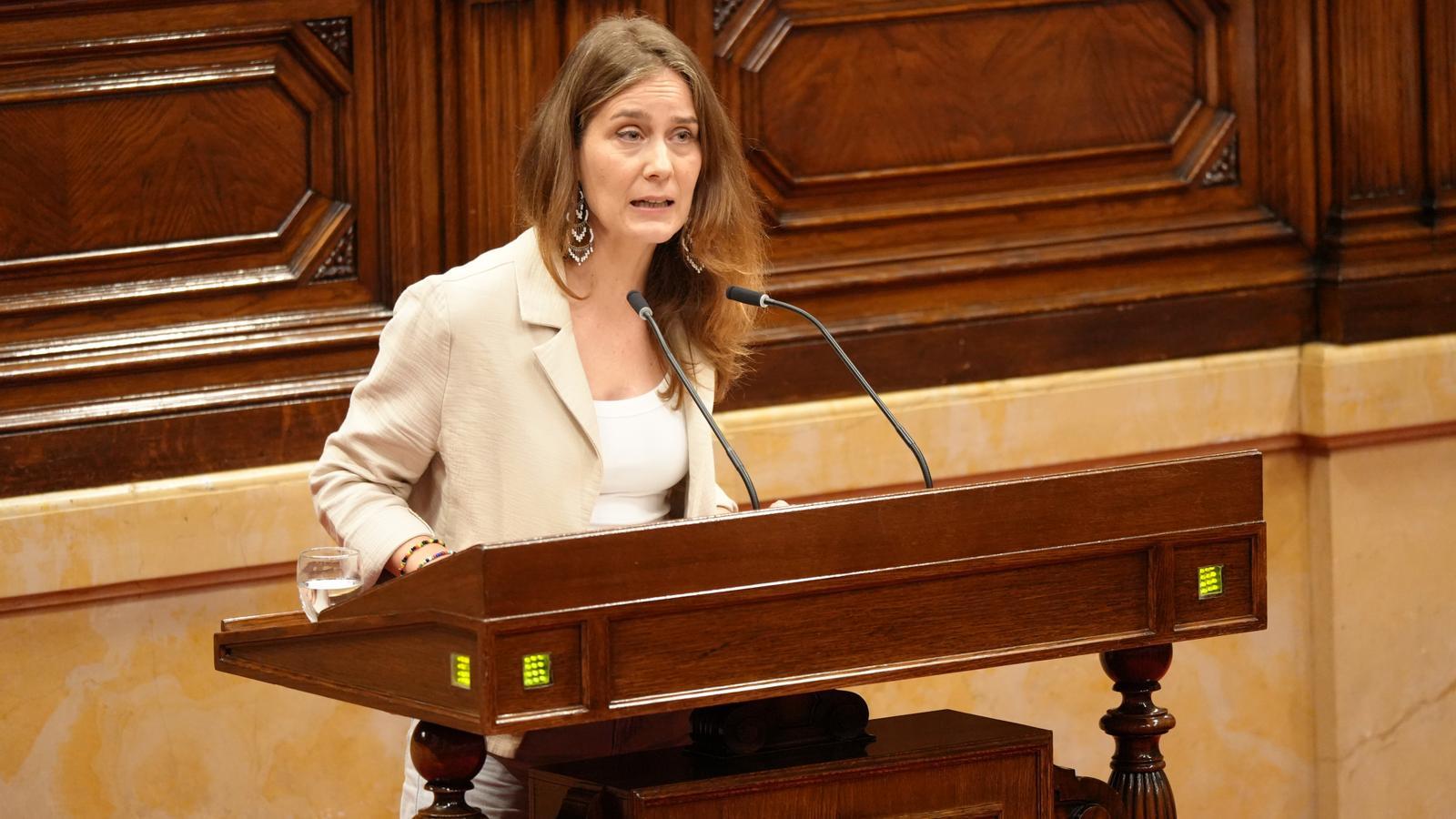 Jéssica Albiach, president of the Commons in Parliament, this Thursday during the budget plenary