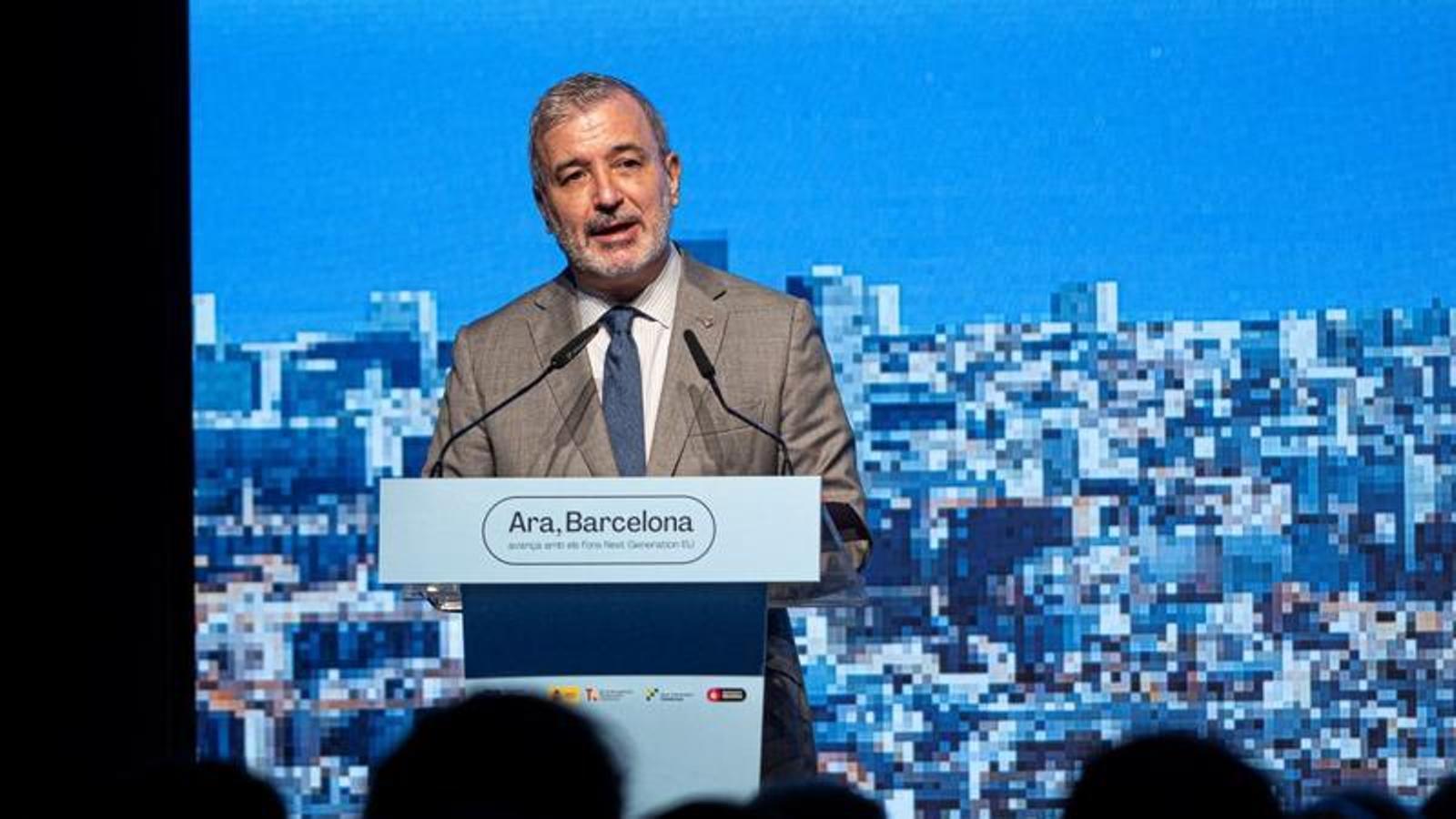 El alcalde de Barcelona, Jaume Collboni, en la inauguración de los Fondos Next Generation, el año 2024.