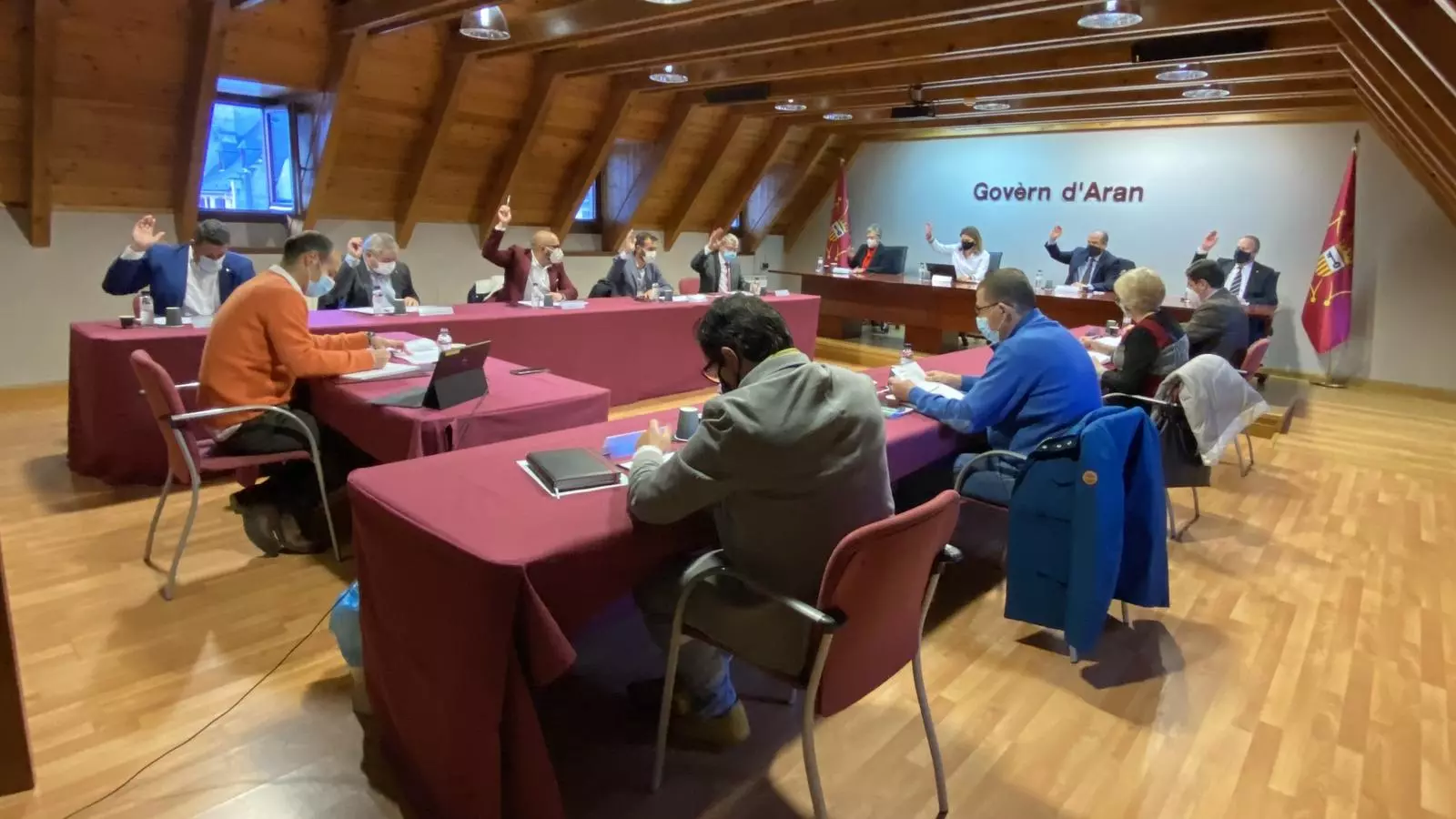 El ple del Conselh Generau d'Aran, aquest dilluns. / CGA