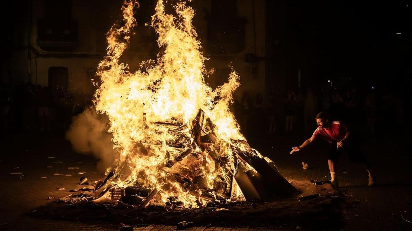 The Saint John's Eve on Meridiana Avenue in Barcelona last year.