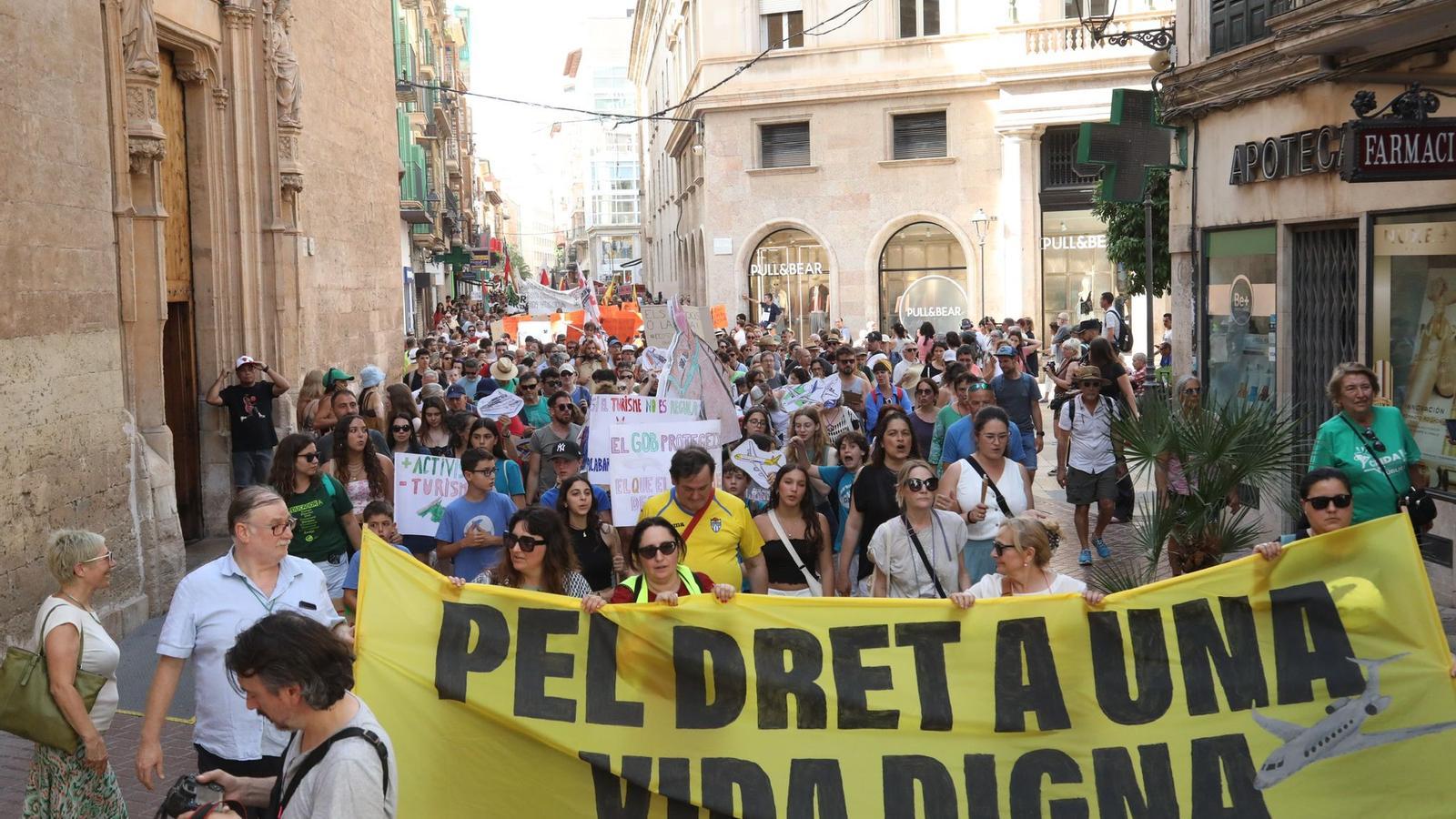 Protesta contra la turistització a Palma