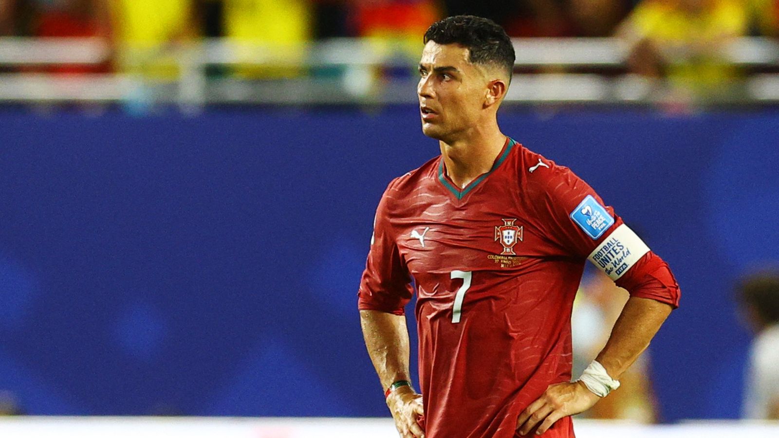 Cristiano Ronaldo durante el partido entre Portugal y Colombia