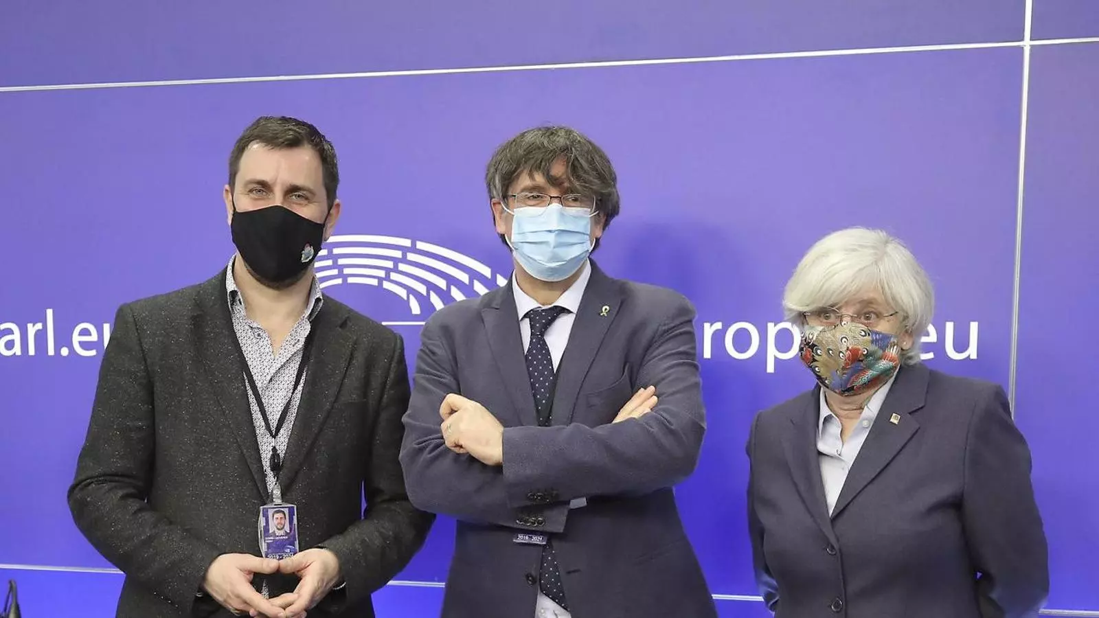 Carles Puigdemont, Toni Comín i Clara Ponsatí.