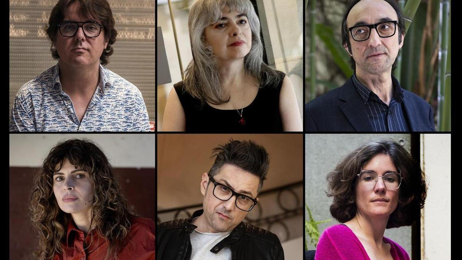 Melcior Comes, Mariana Enriquez, Agustín Fernández Mallo, Alicia Kopf, Patricio Pron and Irene Pujadas. (from top left to right and from bottom left to right)