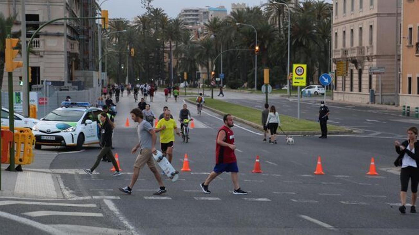 Els vianants de Palma tenen 14 quilòmetres més per caminar. /I. VELÁZQUEZ