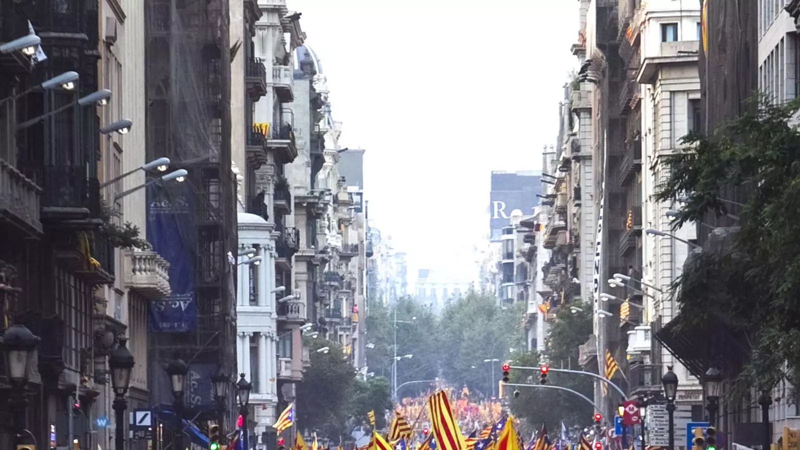 La gran marxa de l'11 de setembre a Barcelona.