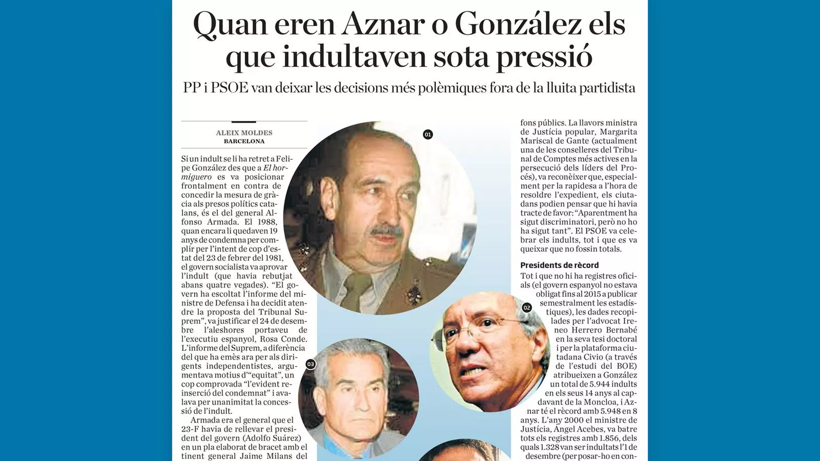 L'anàlisi d'Antoni Bassas: 'Terrorisme d’estat, indult. Referèndum, presó'