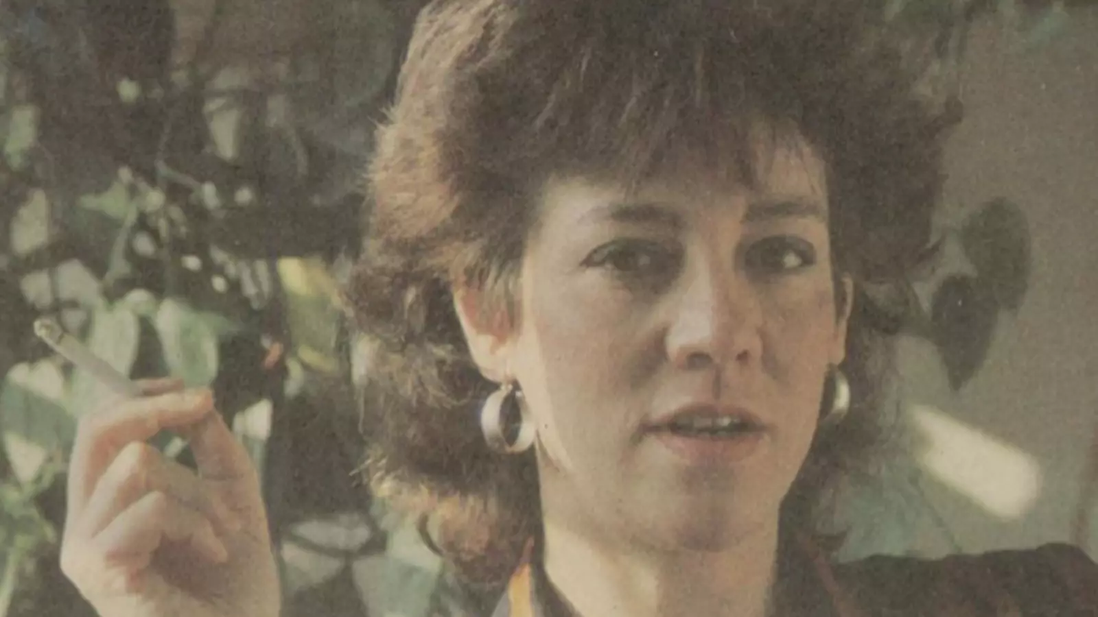 Una fotografia de Montserrat Roig de l’any 1985.
