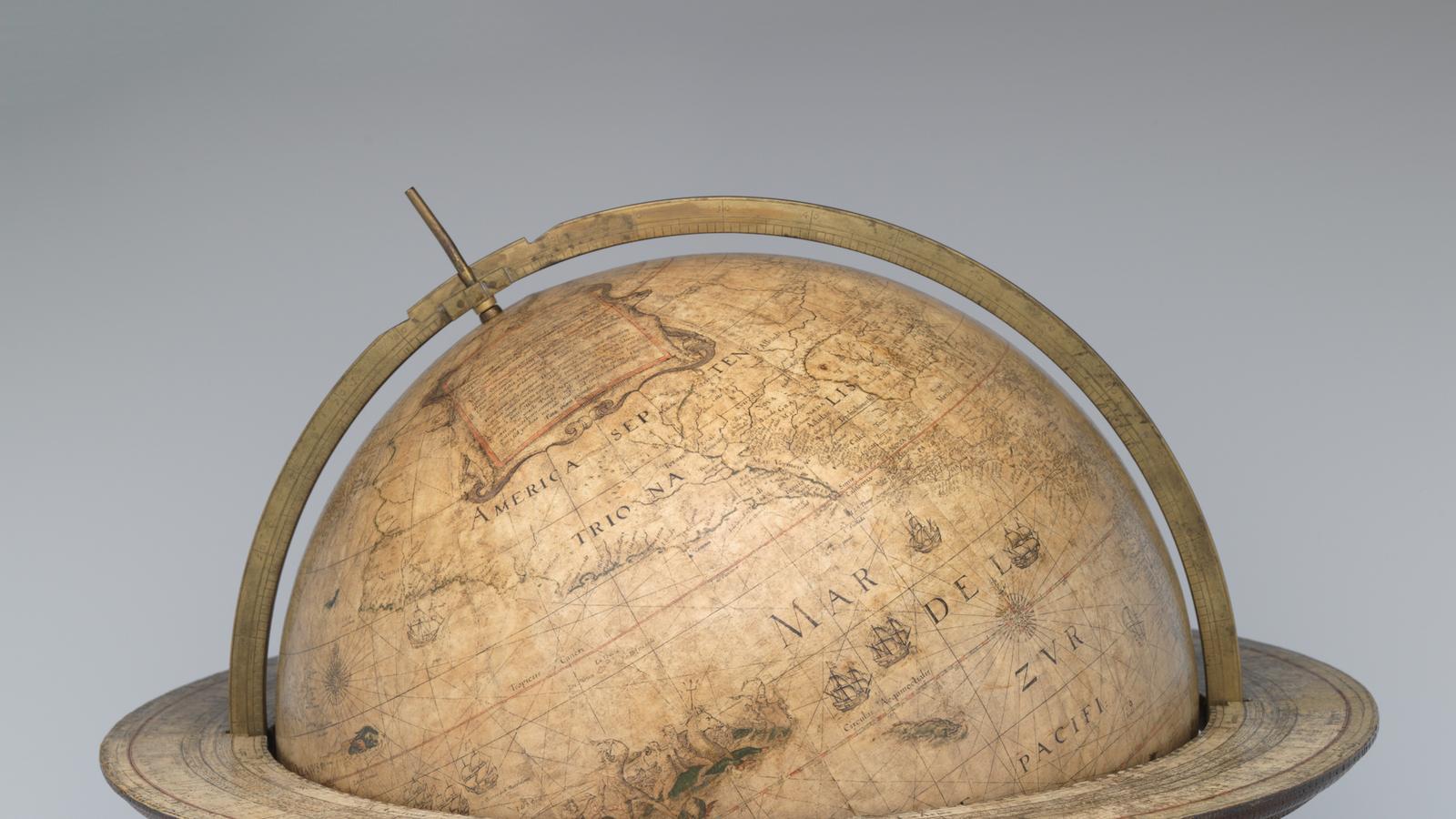 Globe on display at the Prinsenhof Museum in Delft