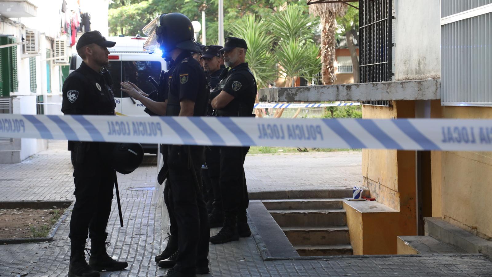 Agents de la Policia Nacional a Son Gotleu.