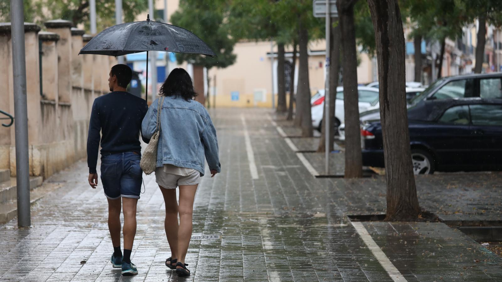 Un día de lluvia en Palma.