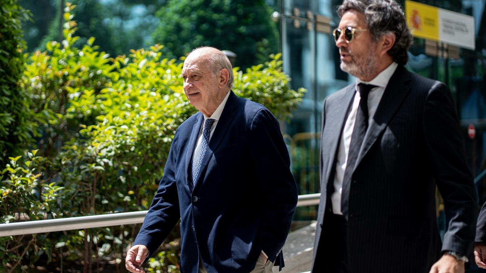Jorge Fernández Díaz leaving the National Court a few days ago after one of the trial sessions