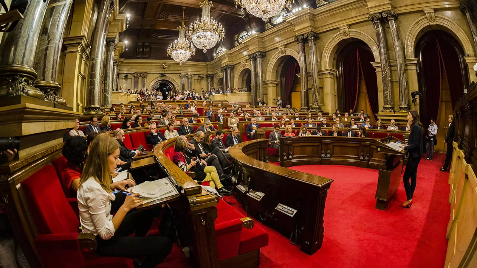 L'hemicicle del Parlament en una imatge d'arxiu