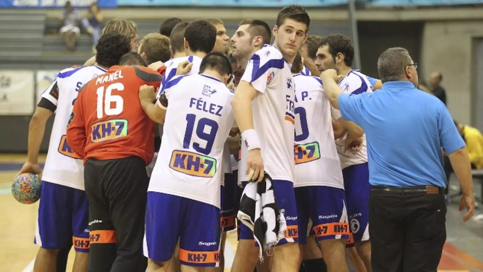 Els jugadors del Fraikin Granollers, durant un partit d'aquesta temporada / BMGRANOLLERS.CAT