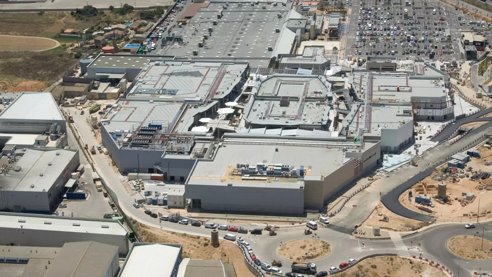 Vista aèreia de l'obra de FAN Mallorca Shopping