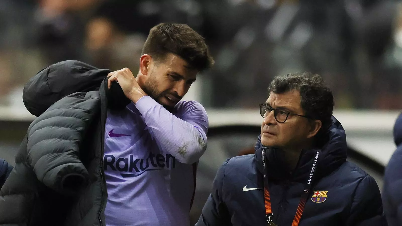 Piqué y el doctor Ricard Pruna