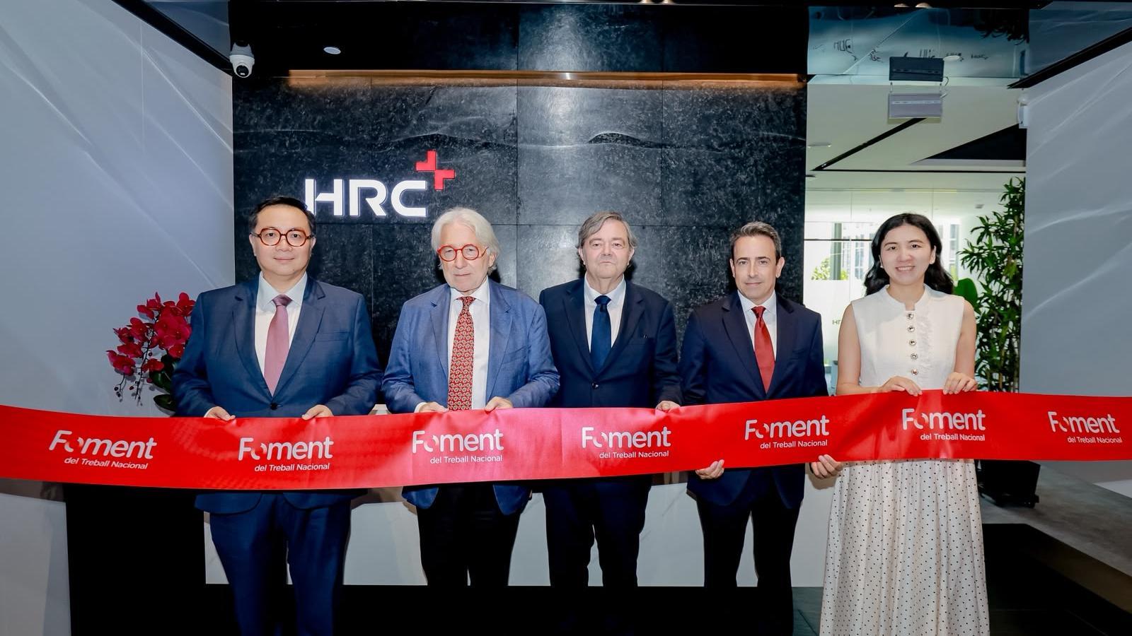 El presidente de Foment del Treball, Josep Sánchez Llibre, durante la inauguración de la oficina de la patronal en China.